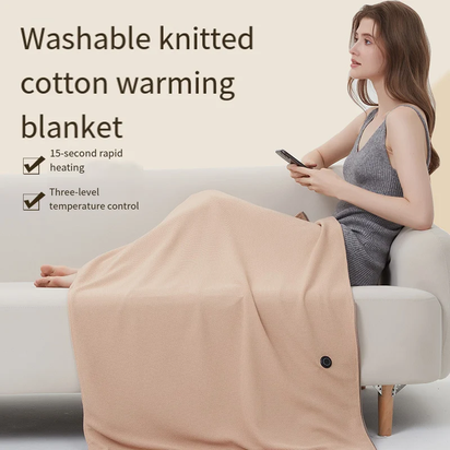 Electric Heating Shawl Warm-Up Blanket, Mobile Rechargeable Heated Blanket, Washable and Wearable for Small Outdoor Office