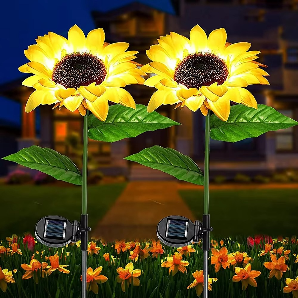 Solar Powered Sunflower Garden Light