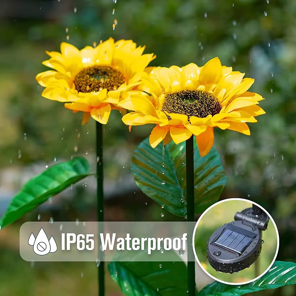 Solar Powered Sunflower Garden Light