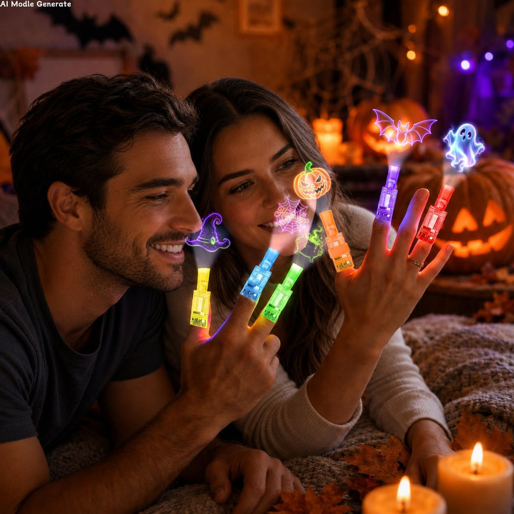 Halloween Finger Projector Lights — Pack of 36