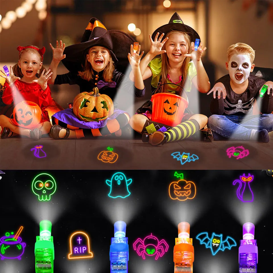 Halloween Finger Projector Lights — Pack of 36